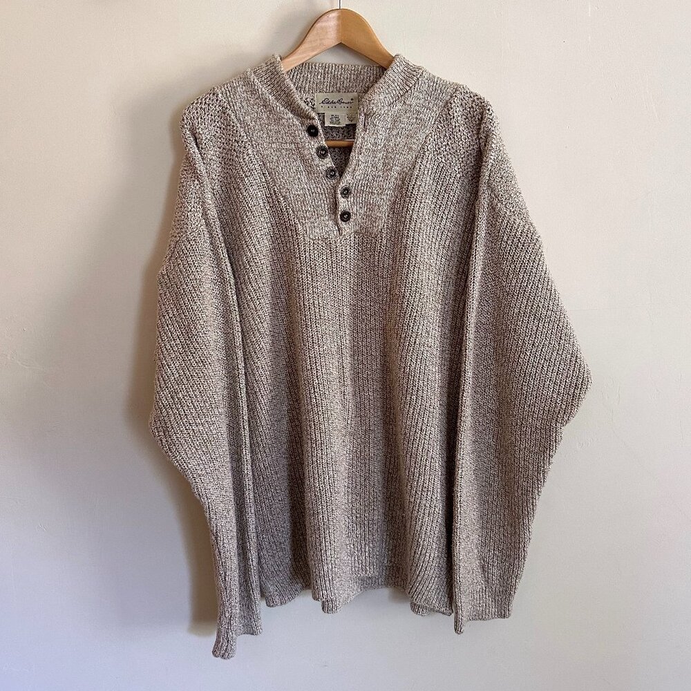 Eddie Bauer Oatmeal Sweater – Made in USA – Men's Size Large Tall